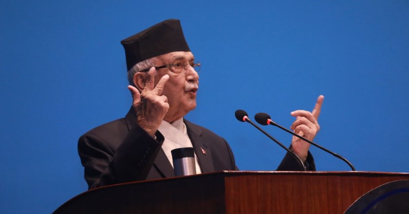 कसैसँग दम छ भने भ्रष्टाचार गरेको प्रमाण ल्याओस्: प्रधानमन्त्री ओली